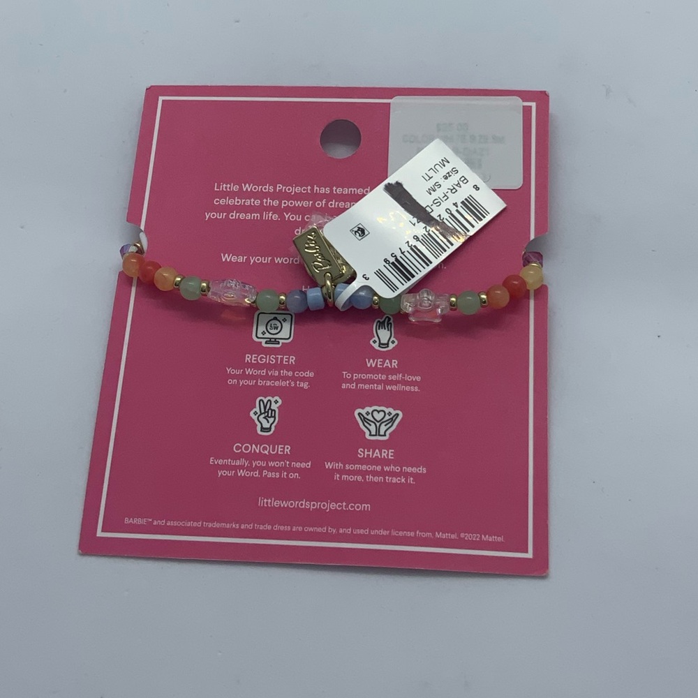 BARBIE LITTLE WORDS PROJECT Custom Beaded Bracelet - Picture 4 of 4
